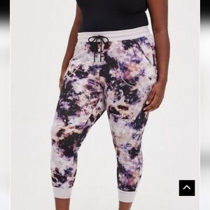 Torrid Purple Tie-Dye Cropped Joggers